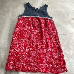 Girls casual bandanna print dress